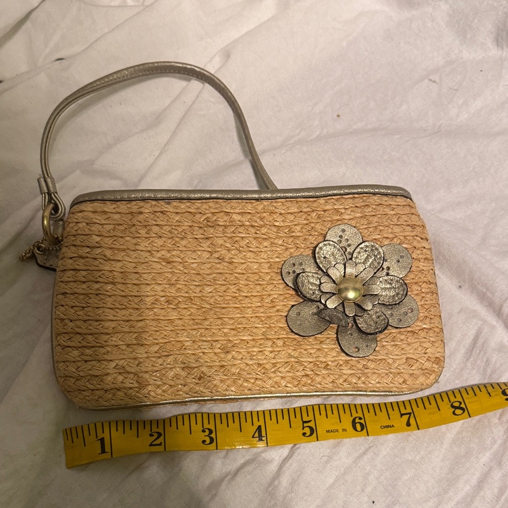 Coach Elegant Tan and Silver Women's Clutch